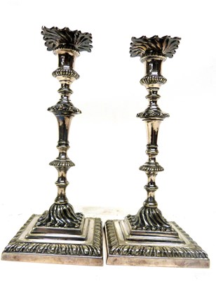 Lot 178 - Small pair of silver plated candlesticks
