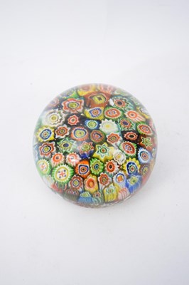 Lot 186 - Large paperweight with quantity of...