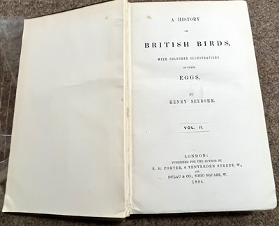 Lot 154 - History of British Birds by Henry Seebohm with...