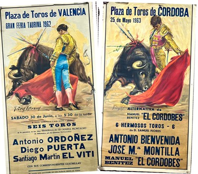 Lot 474 - Two vintage Spainish Bullfighting posters -...