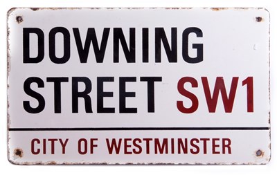 Lot 191 - City of Westminster Downing Street sign in...