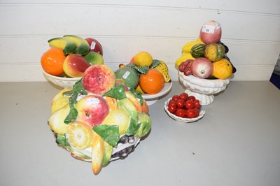 Lot 26 - Collection of various ceramic fruit models