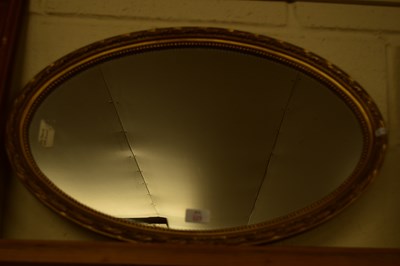 Lot 325 - 20TH CENTURY OVAL WALL MIRROR IN GILT FINISH...