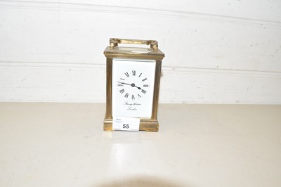 Lot 55 - 20th Century brass cased carriage clock