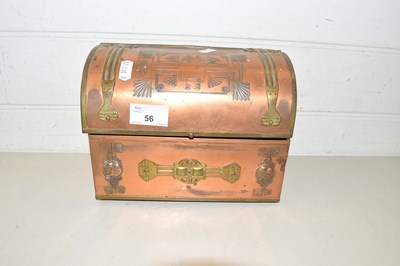 Lot 56 - 20th Century copper and brass mounted desk...