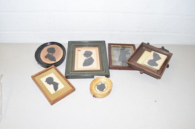 Lot 64 - Collection of various small framed silhouette...