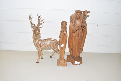 Lot 81 - Mixed Lot: Carved wooden model of Christ...