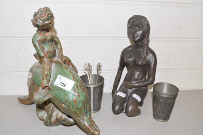 Lot 152 - Mixed Lot: Modern pottery figures, small...