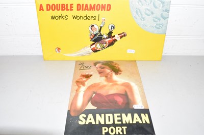 Lot 162 - Two vintage small countertop advertising signs...