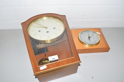 Lot 166 - Junghans wall clock together with a small...