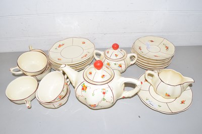 Lot 171 - Czechoslovakian floral decorated tea set