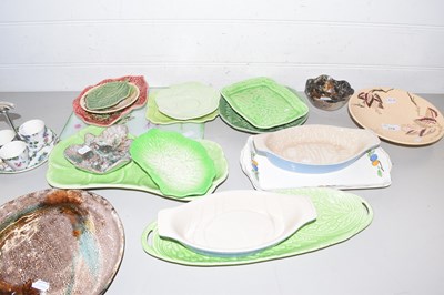 Lot 179 - Mixed Lot: Various leaf formed dishes, egg...