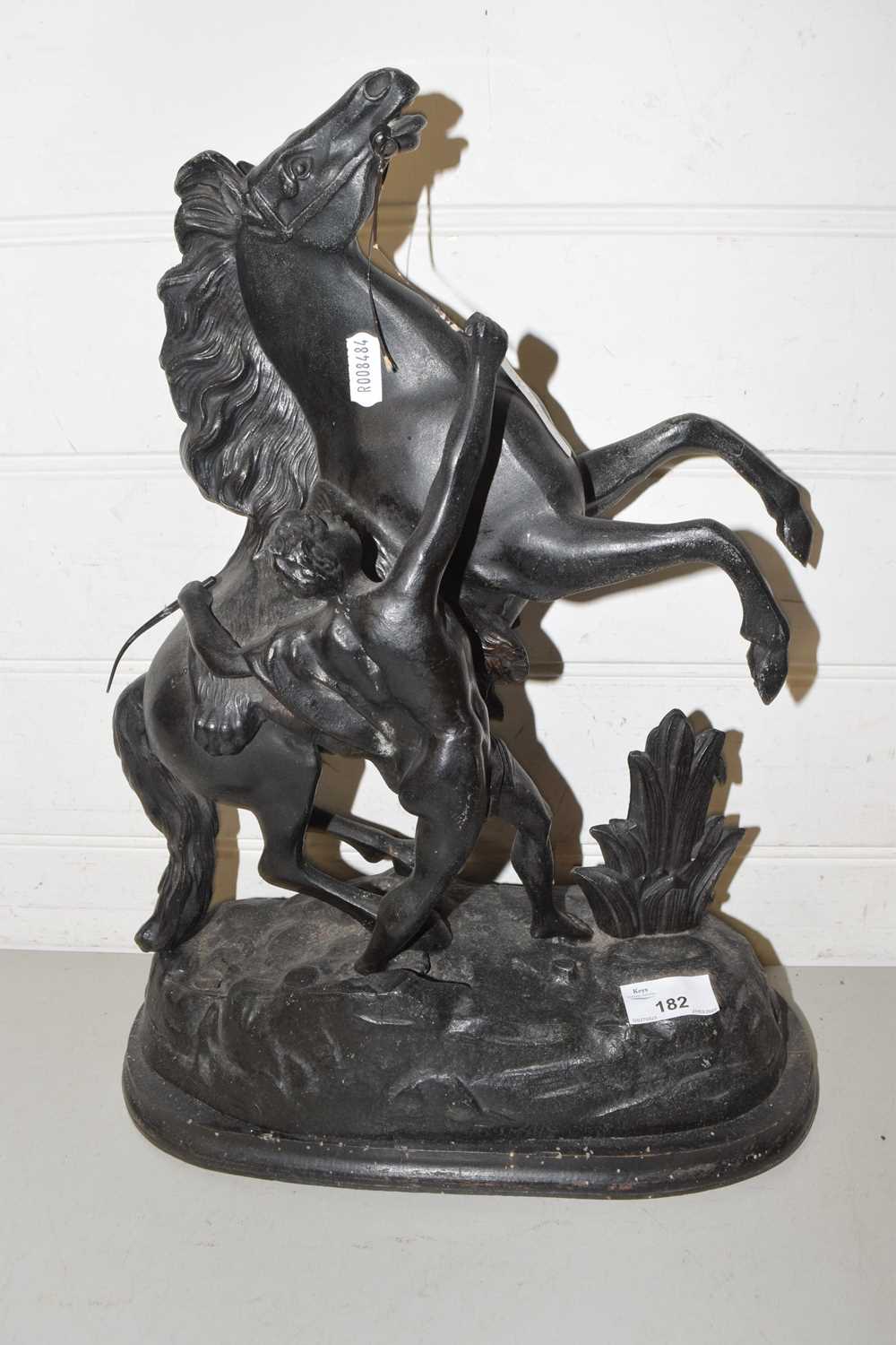 Lot 182 - Spelter marley horse