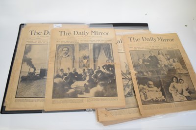 Lot 212 - Quantity of Daily Mirror newspapers related to...