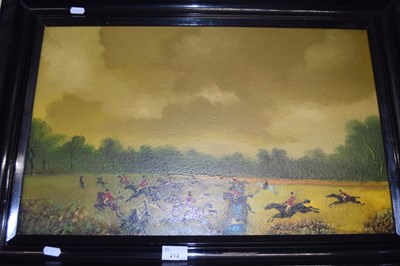 Lot 213 - 20th Century school study of a fox hunting...