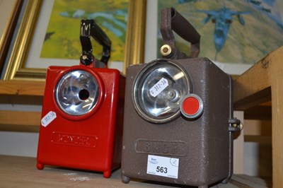 Lot 563 - Two vintage motoring lamps