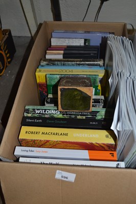 Lot 596 - Box of assorted hardbook and paperbook...