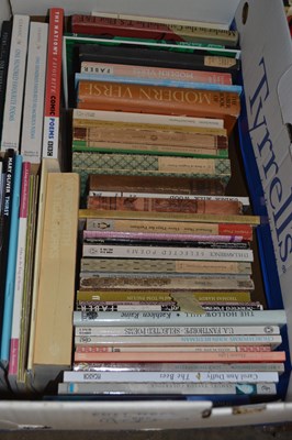 Lot 597 - Box of assorted poetry books