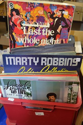 Lot 622 - Box of assorted LP's to include Lionel Richie,...