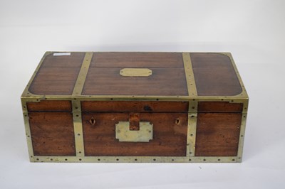Lot 232 - Large 19th century mahogany and brass bound...