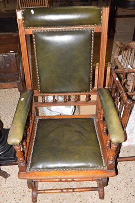 Lot 309 - Late 19th Century American rocking chair with...