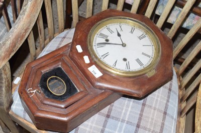 Lot 319 - Late 19th or early 20th Century wall clock