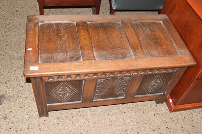 Lot 331 - Reproduction oak coffer or blanket box, 91cm...