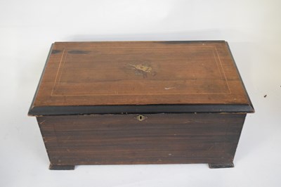 Lot 235 - Late 19th century music box with single comb...