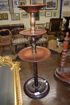 Lot 337 - Three tier combination pedestal ashtray and stand