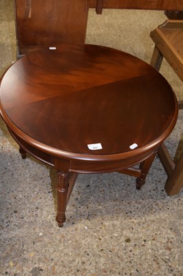 Lot 353 - Reproduction mahogany veneered circular top...