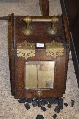 Lot 361 - Late 19th Century brass mounted coal box