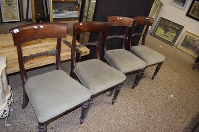 Lot 365 - Set of four 19th Century mahogany bar back...