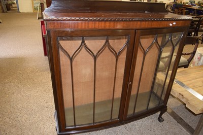 Lot 366 - Edwardian mahogany bow front china display...