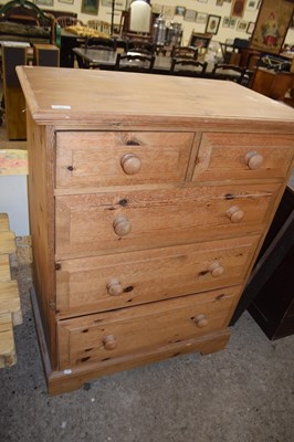 Lot 368 - Modern pine five drawer chest, 81cm wide