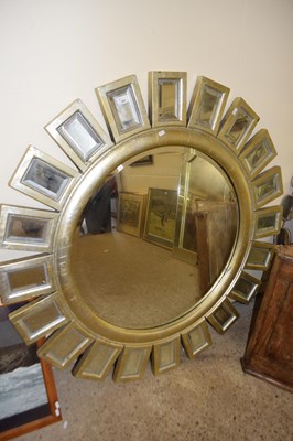 Lot 388 - Large modern flower shaped wall  mirror, 122cm...