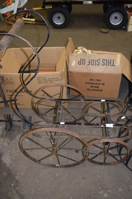 Lot 839 - Metal four wheel trolley