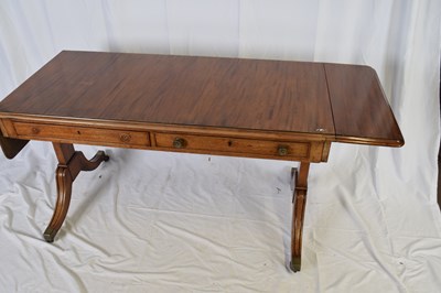 Lot 251 - 19th century mahogany drop leaf sofa table...