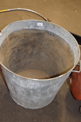 Lot 775 - Large two handled aluminium bucket