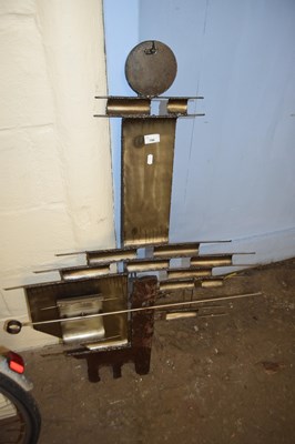 Lot 796 - A contemporary wall mounted steel sculpture