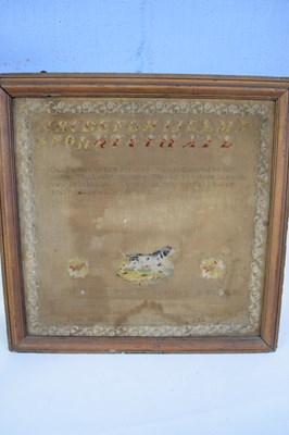 Lot 256 - A large 19th century needlework sampler...