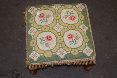 Lot 823 - Needlepoint footstool