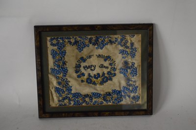 Lot 257 - 19th century beadwork embroidery decorated...