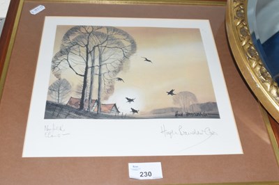 Lot 230 - Norfolk Elms by Hugh Brandon Cox, print,...