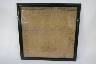 Lot 258 - Large 19th century needlework sampler...