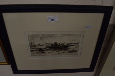 Lot 270 - Fishermen at Sea with Lobster Pots, engraving,...