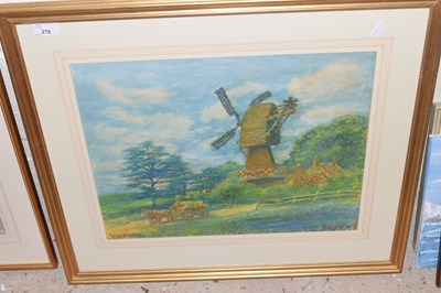 Lot 278 - View of a windmill, Wimbledon, watercolour,...