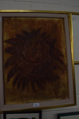 Lot 289 - Sunflower, mixed media, indistinctly signed,...