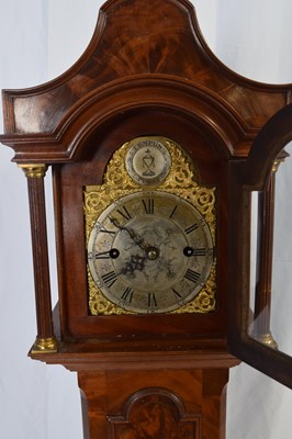 Lot 265 - Late 19th/early 20th century grandmother clock,...