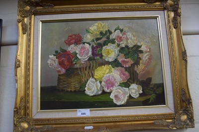 Lot 886 - 20th Century school still life study of roses,...