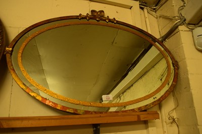 Lot 332 - OVAL WALL MIRROR IN GILT FINISH FRAME WITH...